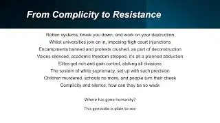 From Complicity to Resistance by Dr Syra Shakir October 2025  Poem