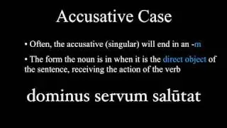 The Nominative and Accusative Cases