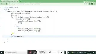 1441.  Build an Array With Stack Operations || LEETCODE SOLUTION || IN C++ || DS AND ALGO