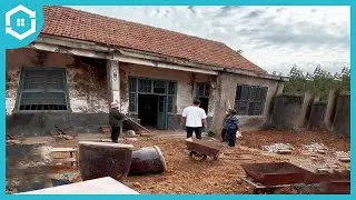 Cutting the grass and renovating a house abandoned for more than 30 years of parents.