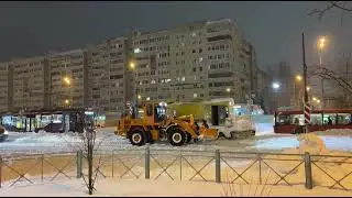 Казань 21 января 2024 год. Трамвай. Последствие снегопада
