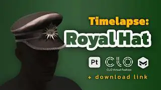I Designed a Regal Military Hat in CLO3D in 8 minutes _ Marvelous Designer & Clo3D tutorial