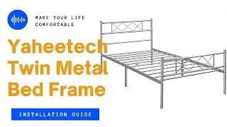 Yaheetech Metal Bed Frame w/ Cross Back Detailing Installation Guide (Twin) 