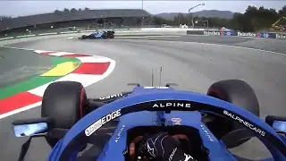 Fernando Alonso CABREO con LATIFI, casi CHOCA  -  ULTIMA vuelta de CLASIFICACION - FORMULA 1 2021
