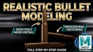 Realistic Bullet Modeling In Maya | Maya Hard Surface Modeling | Arnold Renderer | CGVISION