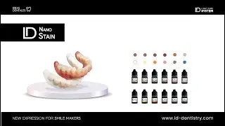 Digital denture (One body) characterization with ID Nanostain & ID Gum Pink composite