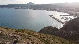 Gorgeous Coast and Lighthouse near Javea, Spain from dizzying heights as the waves crash below !