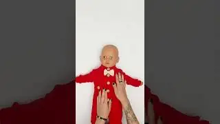 Огляд комбінезону дитячого 3-12 Murat baby Avk7205 -червоний (демонстрація на ляльці)