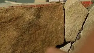 Укладка камня на цоколь