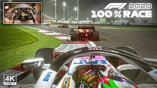 Sergio Pérez's First F1 Race Win - Sakhir GP 100% Race F1 2020 | Steering Wheel Gameplay