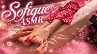 ASMR 👣 Foot Scrub, Massage & Feather Tickling ✨🌸🪶