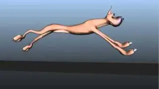 Dog run cycle 3d animation