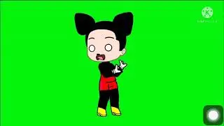 Mickey mouse screaming in green screen