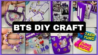 Diy Easy Bts Craft Ideas | Bts Haul | Bts Room Decor | Bts Keychain 💜💜💜💜