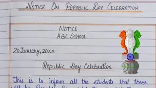 Notice on Republic day|| Notice for republic day celebration in english
