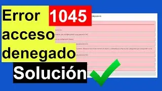 Acceso denegado - error 1045 - localhost / phpmyadmin - solución 🐘