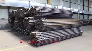 Many steel components are being processed on warehouse factory steel structure space frame