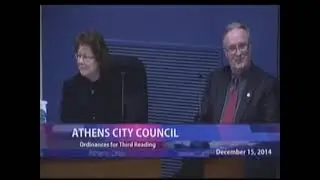 Athens City Council - December 15, 2014