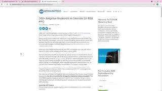 How to set up a negative keyword list Google Ads