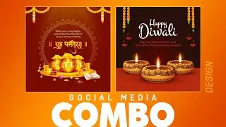 Diwali Special Social Media Combo | 2024 | Photoshop Tutorials