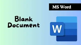 MS Word - Open a blank document. #msword #officetools