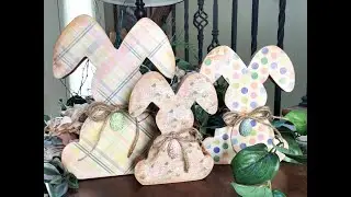 Three  Wooden Bunnies DIY