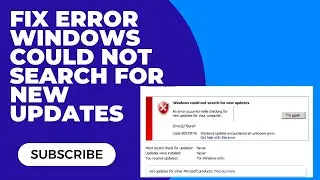 Windows Could Not Search For New In Hindi || Windows Could Not Search For New In 2022