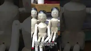 Making traditional dolls from a log...Dutch Doll series on YouTube