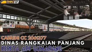 DINAS KERETA API GUMARANG RANGKAIAN PANJANG KE ST. SURABAYA PASAR TURI || TRAINZ SIMULATOR INDONESIA