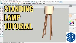 How to make a standing lamp in Sketchup with simple steps