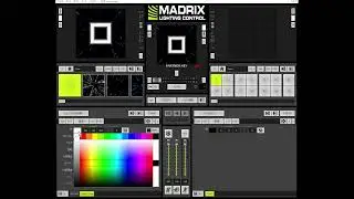 MADRIX SCE スターフィールド3 青い球体から放出される無数の塵を表現