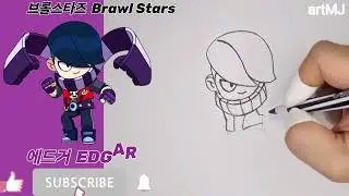 How to draw Edgar from brawl stars. #Brawl_Stars_game #drawing #Edgar_drawing #Brawl_Stars_drawing