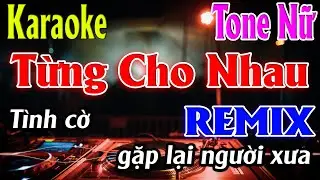 Từng Cho Nhau ( REMIX ) Karaoke Tone Nữ Karaoke Lâm Organ - Beat Mới