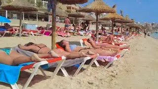 Beach walk | Mallorca, Spain | Playa S'Arenal   🏖️🇪🇸 #beach #travel #summer