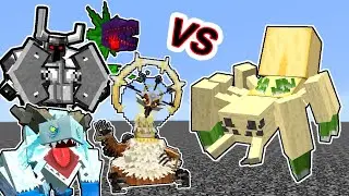 ShuDofu Spider Vs. Mowzie's Mobs Monsters in Minecraft Showcase