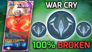 THAMUZ WITH "WAR CRY" EMBLEM IS ABSOLUTELY BROKEN!! | THAMUZ BEST BUILD AND BEST EMBLEM 2024 | MLBB