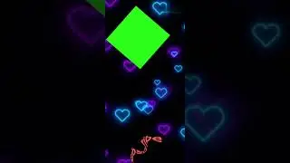 green screen HD screen 3D animation effects little hearts