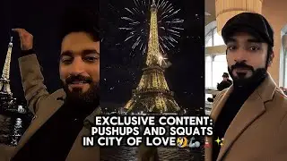 PUSHUPS AND SQUATS IN THE CITY OF LOVE #paris 🦾🗼🤣😂 •EXCLUSIVE LIVE HIGHLIGHTS•