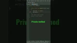 private keyword in java