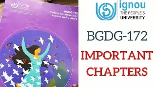 ignou (BGDG-172) || Important chapters || Dec 2021 Exams 📋