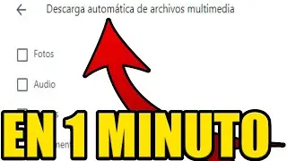 como DESACTIVAR o ACTIVAR DESCARGA AUTOMATICA de WHATSAPP WEB ✅