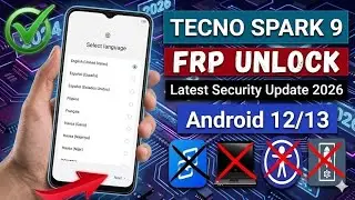 Tecno Spark 9 (KG5P) Frp Google Bypass | Tecno Kg5p Frp unlock Without Pc New Methed 100% Working