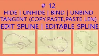 TANGENT COPY |PASTE |HIDE|UNHIDE|BIND |UNBIND|EDIT SPLINE |3DS MAX TUTORIAL IN TAMIL |SMT