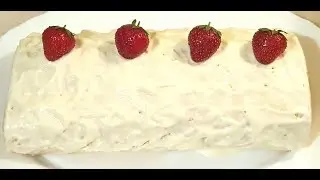 Бисквитный рулет с клубникой и бананами. По настоящему летний десерт!!!