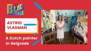 Astrid Vlasman explaining her art