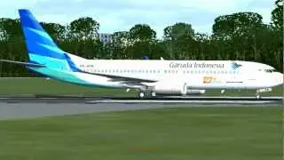 Garuda Indonesia Boeing 737-800 Singapore - Jakarta [FSX HD]