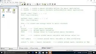 SAS Macros_3: Macro Variables