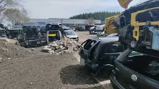 Auto salvage yard in Germany. Auto dismantling. Let's stock up.
