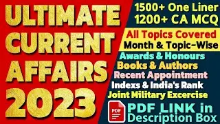 Current Affairs 2023 | Ultimate Current Affairs 2023 | ALL Topic & Month wise Current Affairs 2023