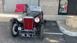 PHIL HILL’S MG TC First Win Race Car.  Ride along with Doug for a Test Drive